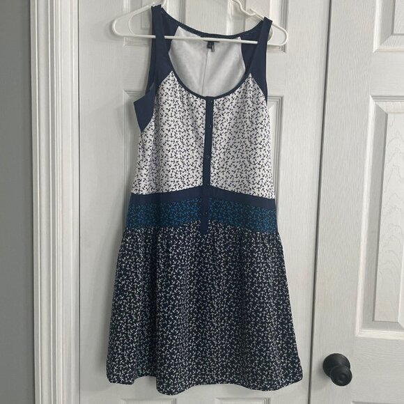 Sperry Top-Sider Anchor Print Nautical Coastal Blue White Dress | Small | EUC - Picture 2 of 7
